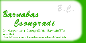 barnabas csongradi business card